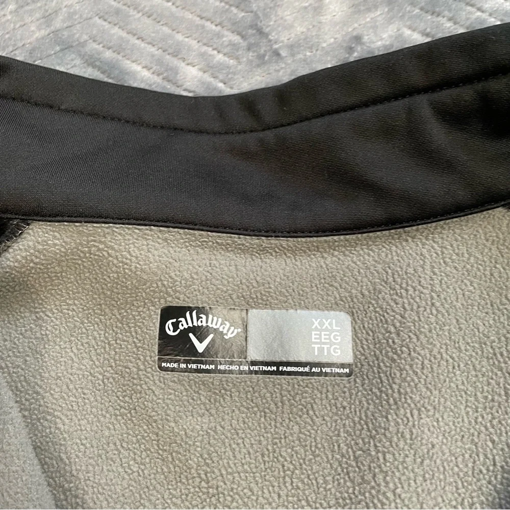 Mens Callaway Golf 1/4 Zip Fleece Pullover Sweatshirt Gray XXL‎